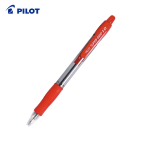 PILOT 슈퍼그립 노크 1.0mm 파이롯트 SUPER-GRIP knock 구형, 적색