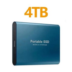 휴대용 외장 하드 드라이브 노트북 데스크탑 휴대폰용 USB 3.1 1TB 대용량 솔리드 하드 디스크, 없음, 12) Blue 4TB