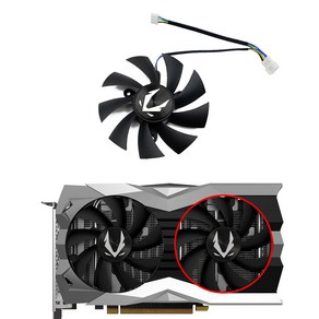 GTX GeFoce 팬 비디오 GA92A2H 1660 카드 미니 RTX 1660Ti 2060 87mm 2070 0.35A 슈퍼 Zotac 팬용 냉각 그래픽, B Fan, 2) B Fan