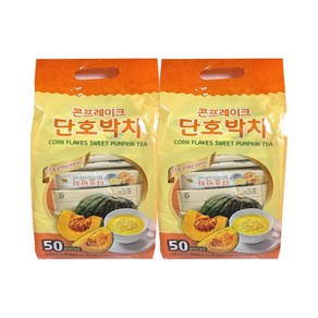 지노 콘프레이크 단호박차 50T x 2개 (100T) 일회용 스틱 전통차 건강차, 50개입, 20g