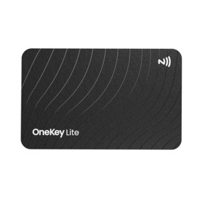 OneKey Lite - 암호화 시드 스토리지 - 니모닉 문구 암호 백업 및 복구 문구 백업 카드 - EAL 6+ 칩 및 NFC 근거리 통신에 저장된 문구 - 앱과 함께 작동 블