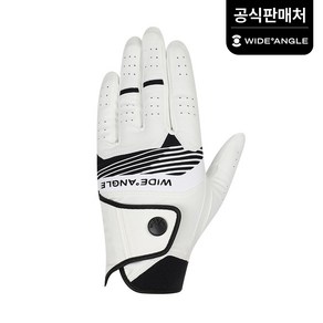 [와이드앵글 공식] 골프 남성 CO 퍼포먼스 합피 한손장갑 WMU23V02W2, White, 1개