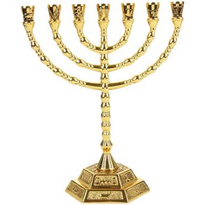 hanukkah 하누키야 하누카 골드 대형 촛대 메노라, S사이즈(16.3cm)