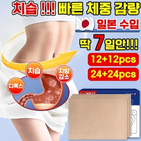 12매+12매 뱃살 다이어트 복부패치 바디배꼽패치 체중 감소 효과보장