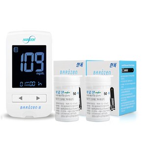 바로잰 개인용 혈당 측정기 + 개인용 혈당 검사지 100매 세트, GM01IAC, 1개
