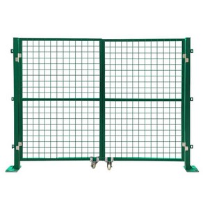 창고 작업장 메쉬 휀스 울타리 펜스 대문 철망 담장, 이중문 1.5x2.0m, 1개