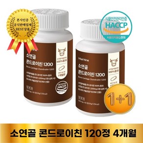 헬스프라임 소연골 콘드로이친 1200 식약처인증 HACCP 600mg, 2개, 60정