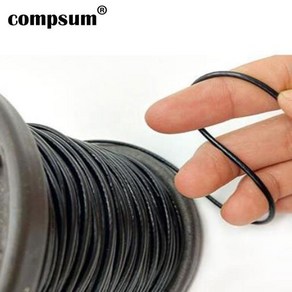 304 스테인리스 스틸 블랙 PVC 코팅 와이어 로프 1mm 6mm, [01] 1.0mm  X5m, 1개