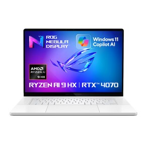 ASUS ROG 제피러스 G16 GA605WI-QR102W AI 9 HX370 RTX4070 LPDDR5X 32GB 1TB 2.5K WQXGA 게이밍노트북, GA605WI-QR012W, WIN11 Home, 화이트