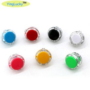 Yinglucky SANWA OBSF30 OBSC24 투명 아케이드 버튼 30mm 푸시 버튼 JAMMA Sanwa 아케이드 교체 10 개