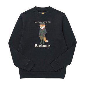 바버 BARBOUR MOL0559 MOL BK31 x메종키츠네 뷰포트 폭스 남성 맨투맨 타임메카