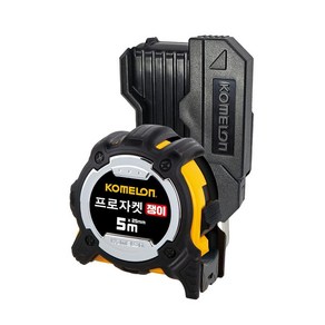 코메론 프로자켓 쟁이 줄자 KMC-31JTNL 5M x 25mm 벨트홀더 락줄자 양면측정