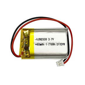 YJ 리튬폴리머배터리 KC인증충전지 3.7V YJ902030 480mAh, 1개, 1개입