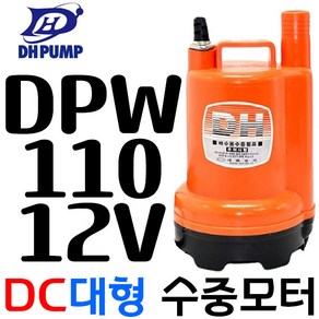 대화전기 DPW110-12 수동 수중 배수 펌프 전선 3M 전압 12V 활어장 수족관 활어차 횟집 대형 DC