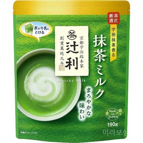 츠지리 말차 밀크 라떼 파우더 190g, 3개, 1개입