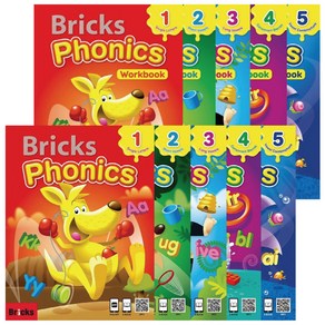 브릭스 파닉스 Bicks Phonics 1 2 3 4 5 (SB+WB) -영어학습 단계별 교재 -책갈피볼펜제공, Bicks Phonics 1 (SB+WB)