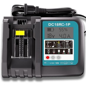마키타 배터리 14와 호환되는 18V 충전기용 DC18RC 급속 충전기.4V18V LXT 리튬 이온 충전기, 마키타 배터리 14와 호환되는 18V 충전기용 DC18, 1개