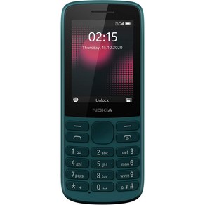 Nokia 215 GSM 잠금 해제된 모바일 폰 4G 국제 버전 블랙, 1개