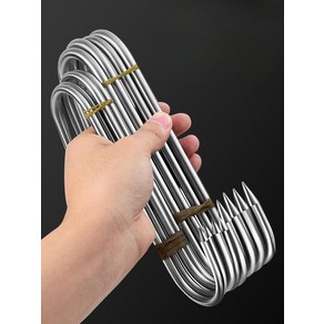 스텐 정육고리 정육점 S자 고기 걸이 돼지 소 정형 스테인레스 대형, 10개, 04.소형 2.8mm-12cm (10개입)