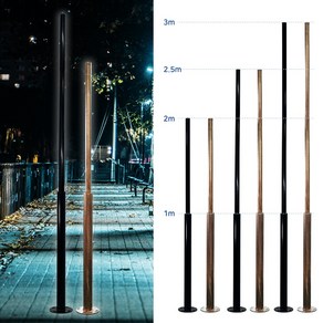 태광조명 태양광 전기 블랙 조립식 가로등 조명 기둥 폴대 가로등주 지주 기둥, 블랙_2.5m