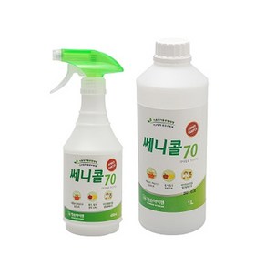 쎄니콜70 에탄올 450ml 살균소독제 뿌리는소독제 살균 소독