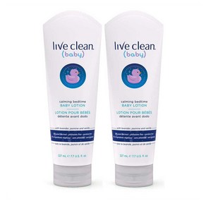 라이브 클린 Live Clean Lotion 베이비 칼밍 베드 타임 로션 227ml 2개 유아로션, 1개