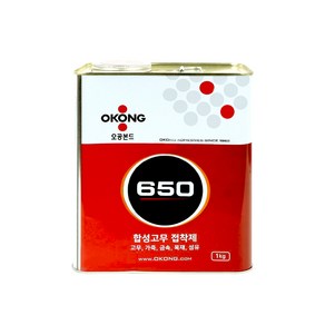 오공 650_1 공업용 산업용 합성 고무 가죽 본드 접착제 1kg 2개, 1세트