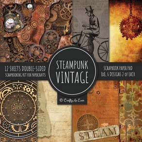 Vintage Steampunk Scrapbook Paper Pad 8x8 Scrapbooking Kit for Papercrafts Cardmaking DIY Crafts ... Paperback