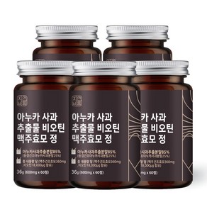 자연바름 아누카 사과 추출 분말 85% 마누카 맥주효모 비오틴 저분자 피쉬 콜라겐, 60정, 5개