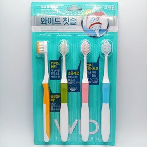 노브랜드 와이드 칫솔 4P Wide Toothbush 4P, 4개입, 3개