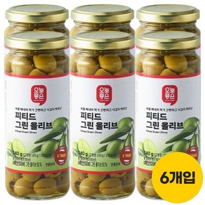 오늘좋은 피티드 그린올리브 기획 340g, 6개