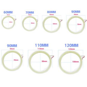 자동차 LED 엔젤 아이 서클 COB 안개등 일광 60M70MM80MM90MM100MM120MM 1 개, 05 WHITE, 1개