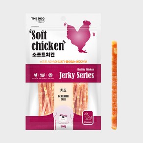 더독 소프트 치킨 치즈 100g 다이어트식 부드러운 닭가슴살 노령견 간식, 20개, 치킨치즈
