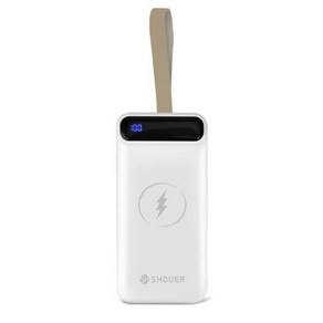 [샤우어] 40000mAh 고속 무선 충전 보조배터리 [SH-W40] [화이트]