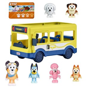 Bluey Bus + Mates 6.47.6cm2.53인치 피규어, Bluey Bus + Mates 6.47.6cm2.53