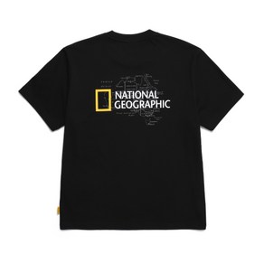 [국내매장판]내셔널지오그래픽 NATIONALGEOGRAPHIC N242UTS940 빅 로고 아트웍 반팔 티셔츠 CARBON BLACK N242UTS940198