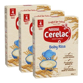 Ceelac 세레락 유아 쌀 이유식 4개월부터 Nestle Baby Rice Ceeal, 3개, 200g