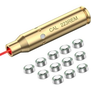 이지샷 보어사이트 레이저 9mm/ 2235.56mm/ 6.5여분의 배터리가 있는 CM Cal Red 보레이터, 223 5.56mm, 1개