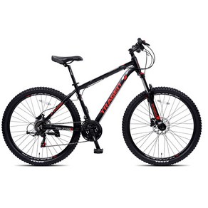 트라젠 TM2700D 27.5인치 알루미늄 유압식 MTB 자전거 완조립, 블랙레드, 1개