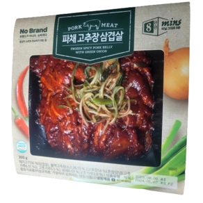 [노브랜드] 1인가구 파채고추장삼겹살300g 아이스박스포장 /냉동식품, 1개, 300g