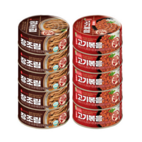 롯데푸드 장조림80g(5캔)+고추장고기볶음80g(5캔)