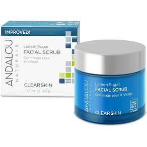 Andalou Natuals 레몬 슈가 페이셜 스크럽 메이어 레몬과 마누카 꿀 함유 50g