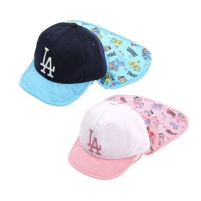 [MLB KIDS] 엠엘비키즈 썬블락 스윔 캡 (72CPE3931) 수영모 수영모자 플랩캡, 07W핑크