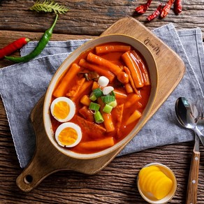 일편떡심 떡볶이 (300g 3팩), 빨간떡_2단계 보통맛, 300g, 3개