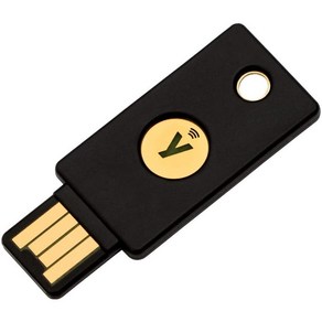 유비코 보안키 Yubico YubiKey 5 NFC 2단계 인증 USB 및 NFC 보안 키 USB-A 포트 NFC 모바일 장치와 작동 - 온라인 계정 보호, 1개