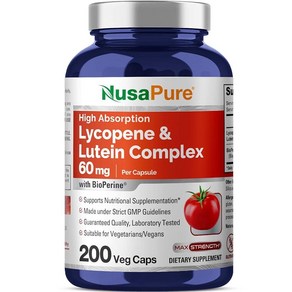 누사퓨어 NusaPure 리코펜 루테인 콤플렉스 50mg 200캡슐