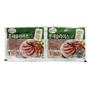 오리늘보 무항생제 훈제 슬라이스 오리 500g X 2팩 아이스박스 포장, 1개, 1kg