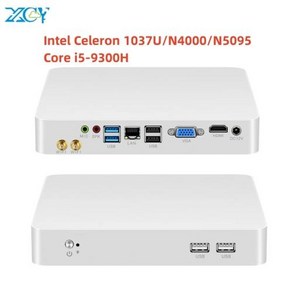 고사양미니PC 베어본PC 팬리스 미니 PC 인텔 셀러론 1037U N5095 N4000 코어 i5 9300H LAN 16G RAM VGA HD 리눅스 우분투 오피스 데스크탑 HTP