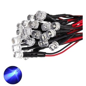 차량 튜닝 DIY 발광다이오드 LED 플랫형 와이어 12v 3파이, 10개, 블루