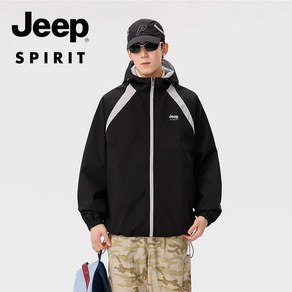 JEEP SPIRIT 남녀 공용 바람막이 아웃도어 재킷 데일리 후드 집업 캐주얼 패션 JPHJ14A-J6066